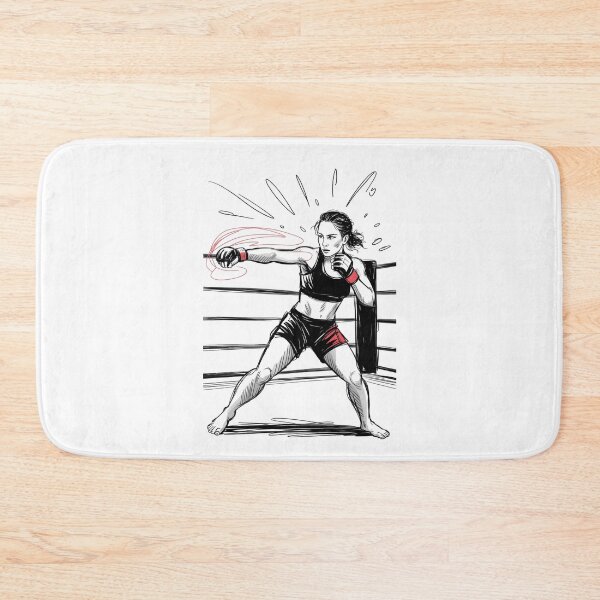 Item preview, Dynamic Female MMA Fighter Punch designed and sold by ShadowAndSlate.