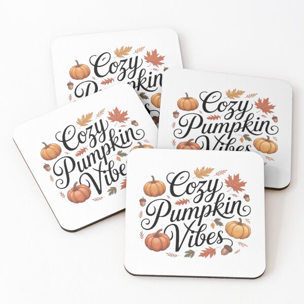Item preview, Cozy Pumpkin Vibes – Cute Autumn Aesthetic Fall Leaves Digital Art designed and sold by AnnDesignStudio.