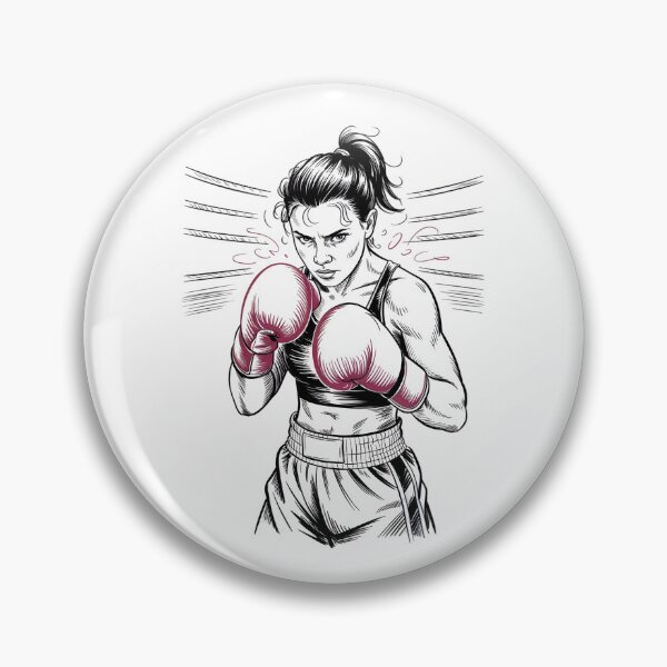 Item preview, Dynamic Female Boxer Ready Stance designed and sold by ShadowAndSlate.