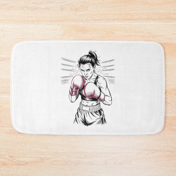 Item preview, Dynamic Female Boxer Ready Stance designed and sold by ShadowAndSlate.