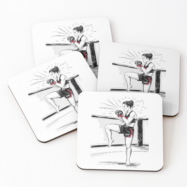 Item preview, Dynamic Female MMA Fighter Stance designed and sold by ShadowAndSlate.