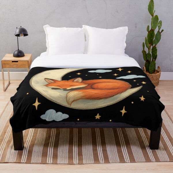 Item preview, Celestial Nap – Sleeping Fox on the Moon designed and sold by ArcadiaSilence.