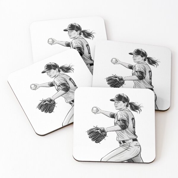 Item preview, Dynamic Female Baseball Pitcher designed and sold by ShadowAndSlate.