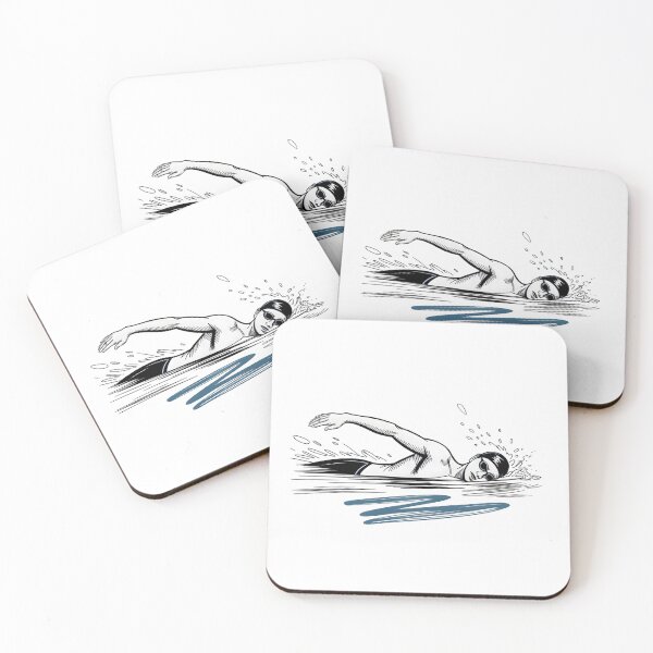 Item preview, Dynamic Male Swimmer Freestyle designed and sold by ShadowAndSlate.