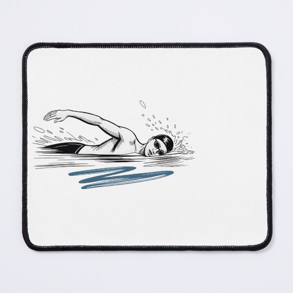 Item preview, Dynamic Male Swimmer Freestyle designed and sold by ShadowAndSlate.