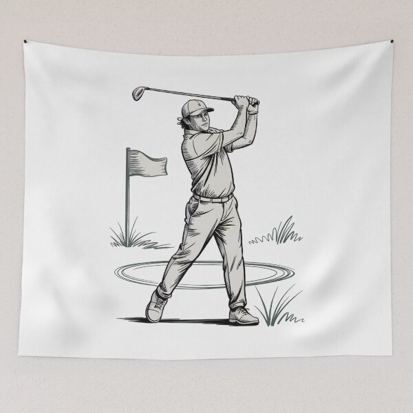 Artikelvorschau, Dynamische Golferschwungskizze entworfen und verkauft von ShadowAndSlate.