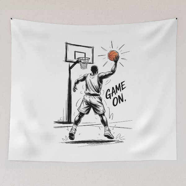 Item preview, Dynamic Basketball Player Shot designed and sold by ShadowAndSlate.
