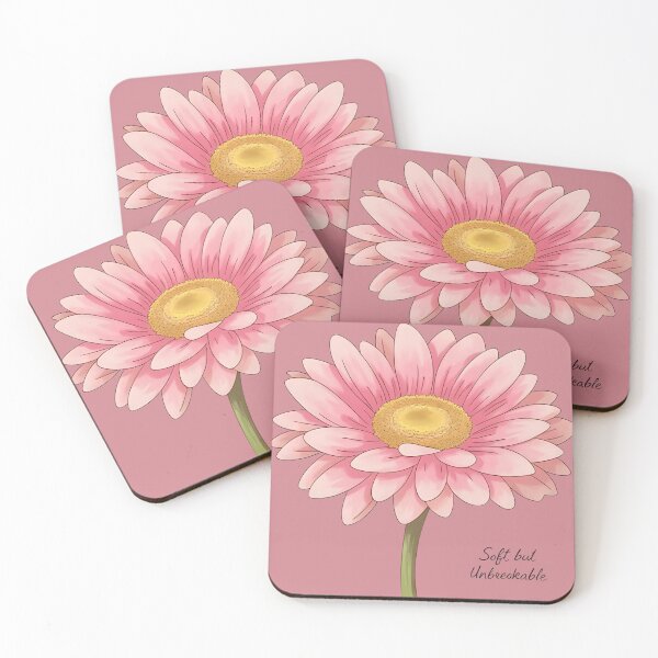 Item preview, Gerbera flower "Soft but Unbreakable" designed and sold by WitInNuKicks.