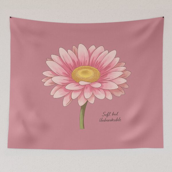 Item preview, Gerbera flower "Soft but Unbreakable" designed and sold by WitInNuKicks.