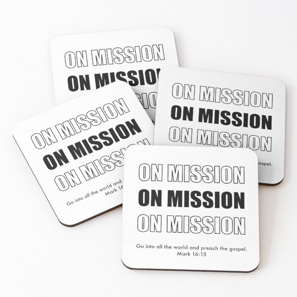 Item preview, ON MISSION – Mark 16:15 Bible Verse – Preach the Gospel Christian Design designed and sold by MilkaMillyBoo.