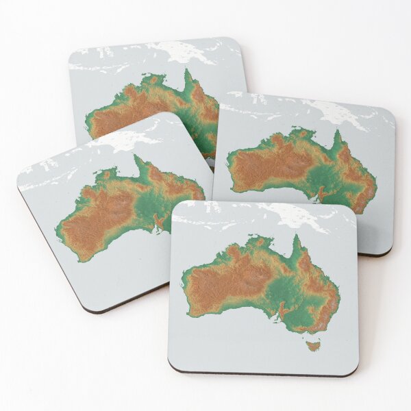 Item preview, Australia Topographic Elevation Map designed and sold by design2xstudio.