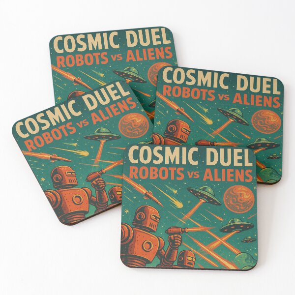 Item preview,  Cosmic Clash: Robots vs Aliens designed and sold by -DEEWOLF-.