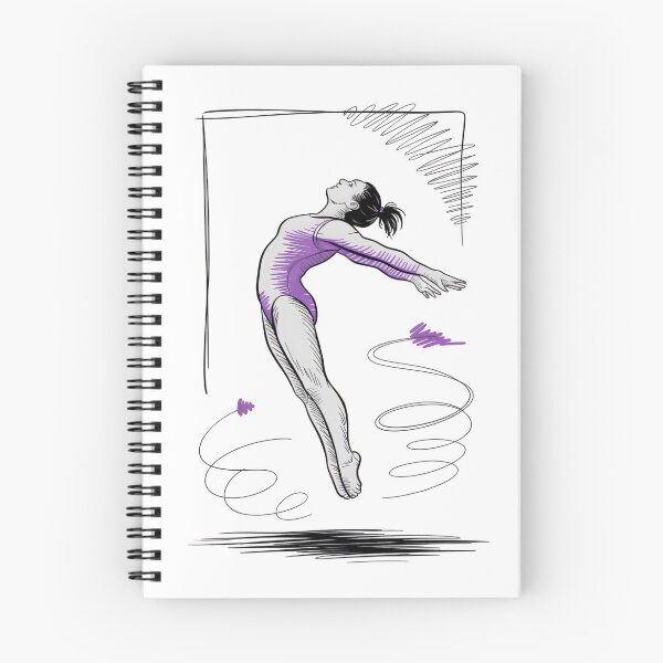 Item preview, Dynamic Gymnast Leap Sketch designed and sold by ShadowAndSlate.