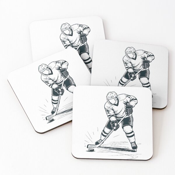 Item preview, Dynamic Ice Hockey Player Slap Shot designed and sold by ShadowAndSlate.