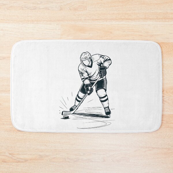 Item preview, Dynamic Ice Hockey Player Slap Shot designed and sold by ShadowAndSlate.