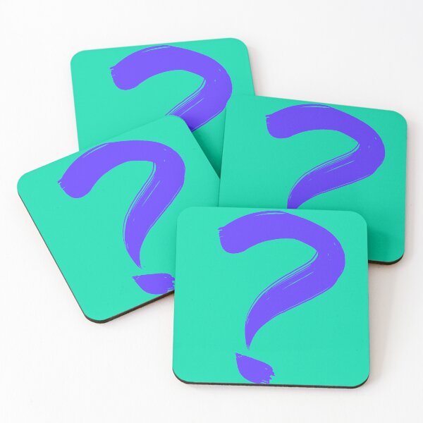 Item preview, Painted Question Mark (Purple/Turquoise) designed and sold by birdgoatman.
