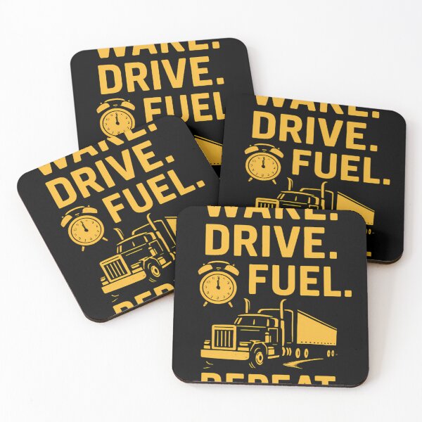 Item preview, Wake. Drive. Fuel. Repeat. | Trucker Life Routine Tee designed and sold by PiggFamilyPrint.