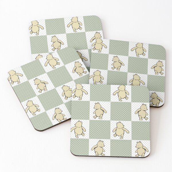 Item preview, Classic Pooh Storybook Patchwork Sage Green designed and sold by KrisInStitches.