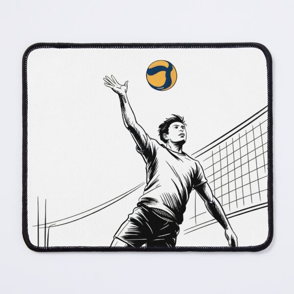 Item preview, Dynamic Volleyball Spiker Sketch designed and sold by ShadowAndSlate.