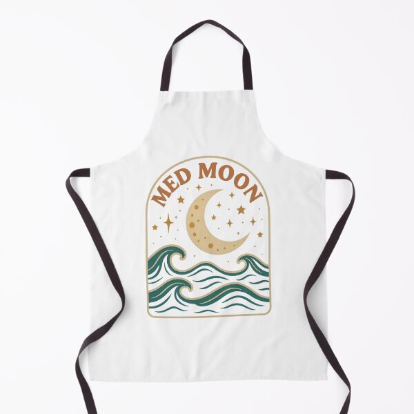Aperçu de l'œuvre Med Moon Glow – Ambiance estivale minimaliste en croissant créée et vendue par ALITOPRINCE.