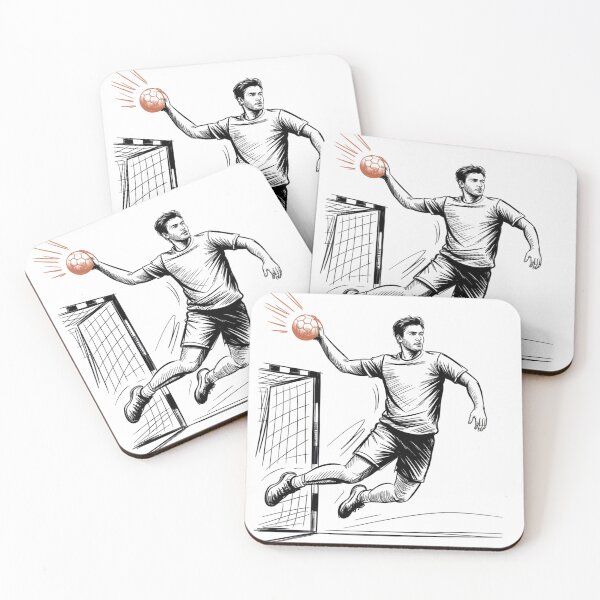 Item preview, Dynamic Handball Player Shot designed and sold by ShadowAndSlate.