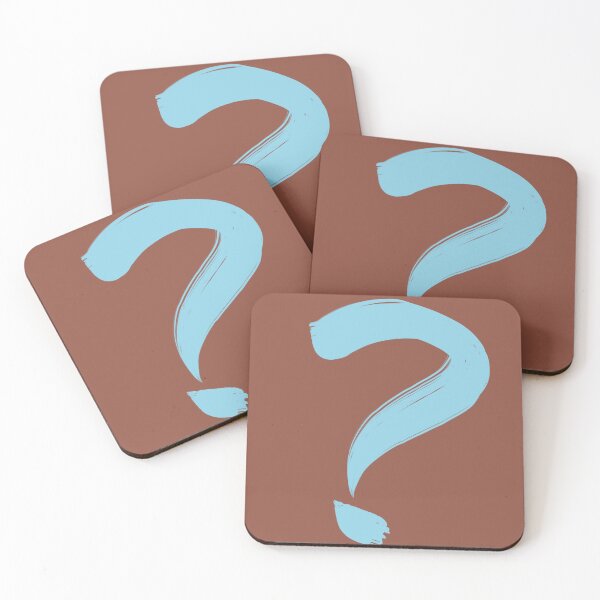 Item preview, Painted Question Mark (Brown/Teal) designed and sold by birdgoatman.