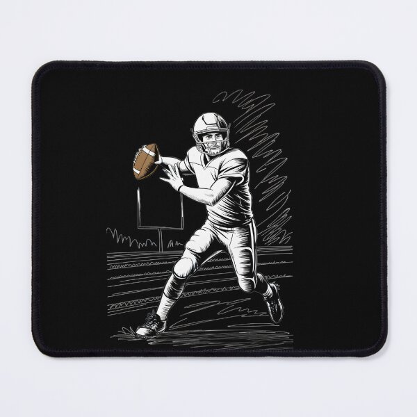 Item preview, Dynamic American Football Quarterback Sketch designed and sold by ShadowAndSlate.