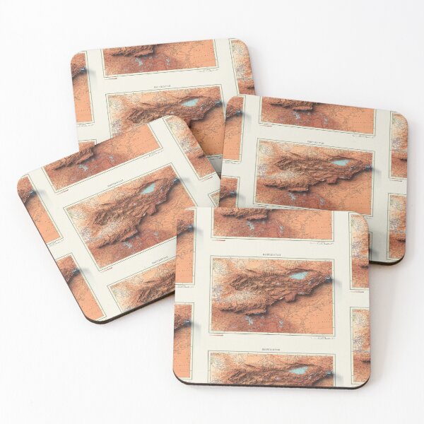 Item preview, 1966 Kyrgyzstan Relief Map 3D digitally-rendered designed and sold by ThinkAboutMaps.