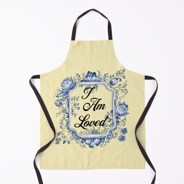 Item preview, I am loved, framed with blue flowers designed and sold by CammiesShop.