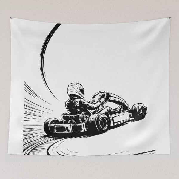 Item preview, Dynamic Karting Race Sketch designed and sold by ShadowAndSlate.