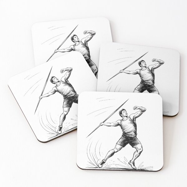 Item preview, Dynamic Male Javelin Thrower Sketch designed and sold by ShadowAndSlate.