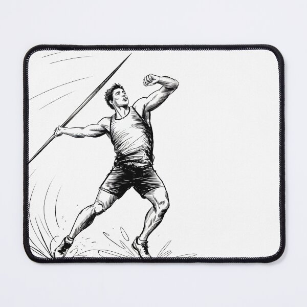 Item preview, Dynamic Male Javelin Thrower Sketch designed and sold by ShadowAndSlate.