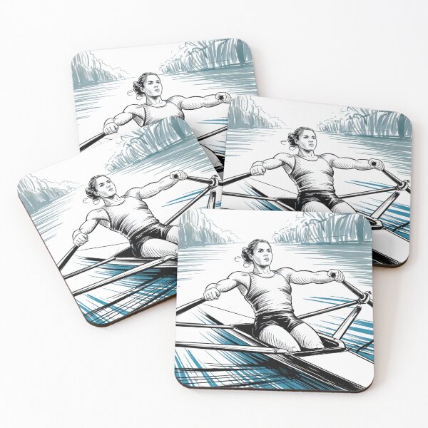 Item preview, Dynamic Female Rower Sketch designed and sold by ShadowAndSlate.