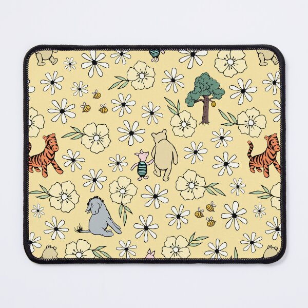 Item preview, Classic Pooh and Friends Floral Soft Yellow designed and sold by KrisInStitches.