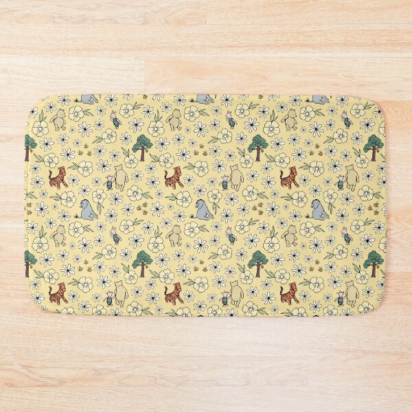 Item preview, Classic Pooh and Friends Floral Soft Yellow designed and sold by KrisInStitches.