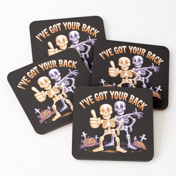 Item preview, Halloween Skeleton I've Got Your Back – Shadow Style Sketch designed and sold by Slavicsoul.