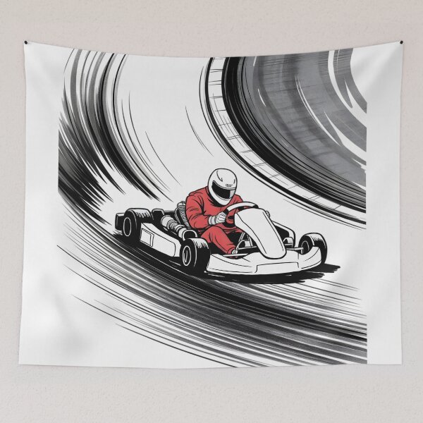Item preview, Dynamic Kart Racing Sketch designed and sold by ShadowAndSlate.