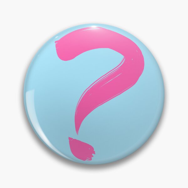 Item preview, Painted Question Mark (Pink/Blue) designed and sold by birdgoatman.