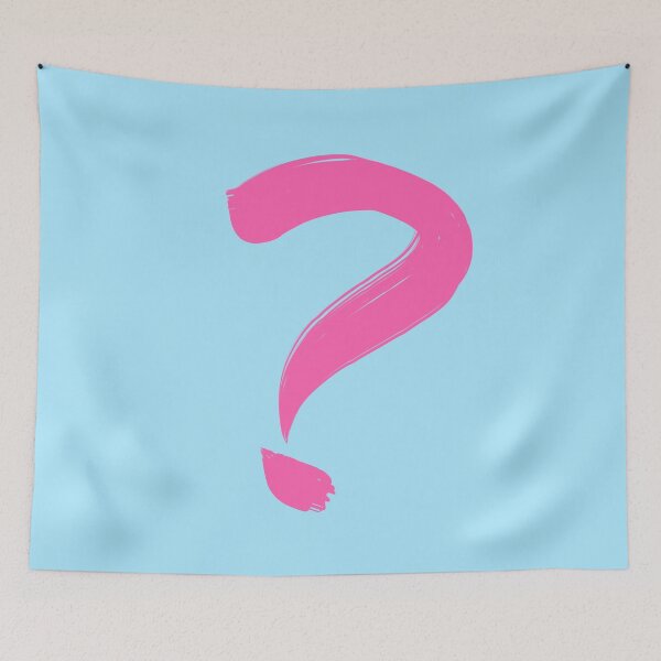 Artikelvorschau, Gemaltes Fragezeichen (Pink/Blau) entworfen und verkauft von birdgoatman.