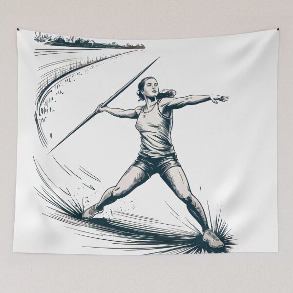 Item preview, Dynamic Javelin Thrower Sketch designed and sold by ShadowAndSlate.