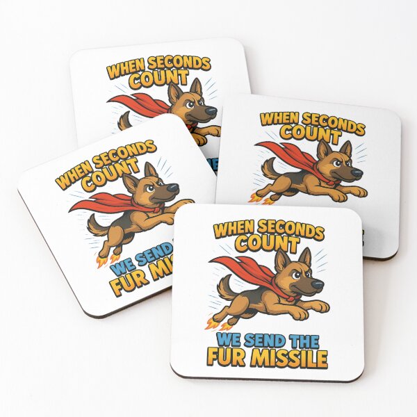 Item preview, K-9 When Seconds Count We Send the Fur Missile designed and sold by RoliPictures.