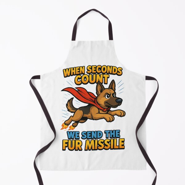 Item preview, K-9 When Seconds Count We Send the Fur Missile designed and sold by RoliPictures.