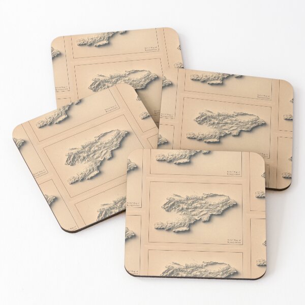 Item preview, Kyrgyzstan Shaded Relief 3D Map digitally-rendered designed and sold by ThinkAboutMaps.