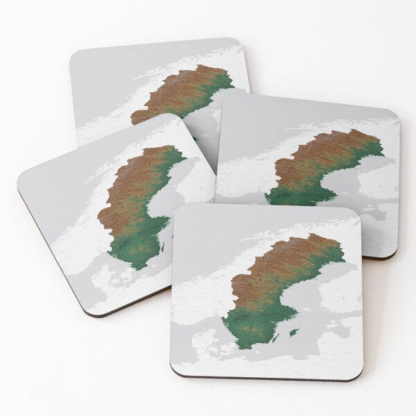 Item preview, Sweden Topographic Elevation Map designed and sold by design2xstudio.