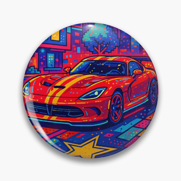 Item preview, Neon Racing Car Dazzles on City Streets designed and sold by RevUpDesign.