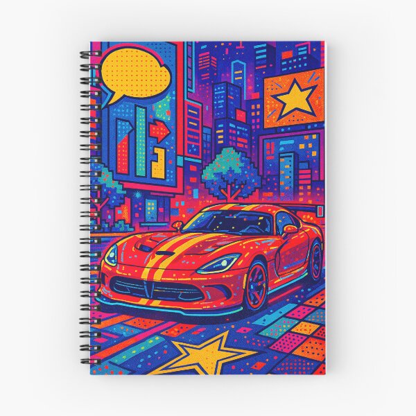 Item preview, Neon Racing Car Dazzles on City Streets designed and sold by RevUpDesign.