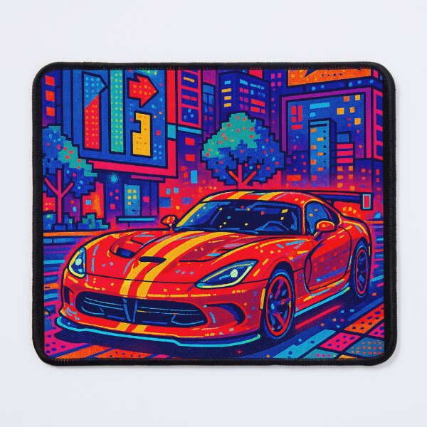 Item preview, Neon Racing Car Dazzles on City Streets designed and sold by RevUpDesign.