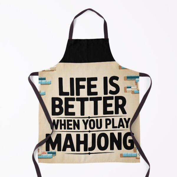 Item preview, Life Is Better When You Play Mahjong – Beige Minimalist Design designed and sold by EmeraldeaArt.