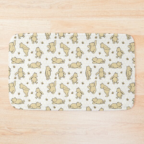 Item preview, Classic Pooh and Bees on Soft Yellow Honeycomb designed and sold by KrisInStitches.