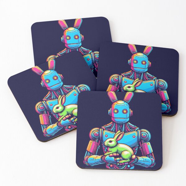 Item preview, Robot and cute bunny  designed and sold by Dogandesighn.